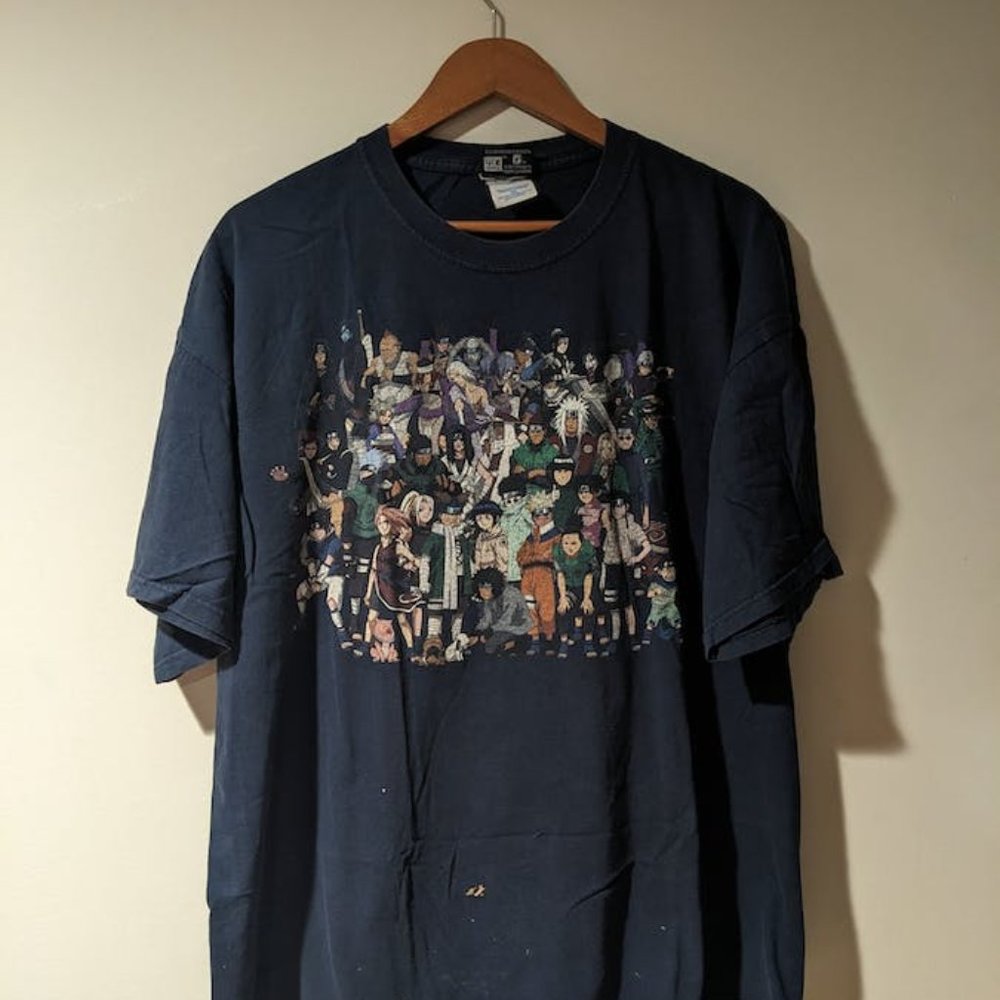 Vintage 2002 Naruto Anime Toonami Cartoon Network T-shirt